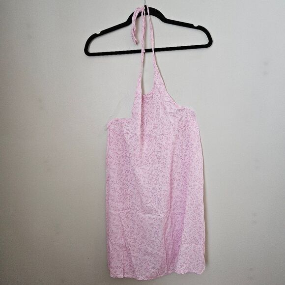 Abound Dress Halter Tie Pink Floral Print Mini Casual Summer Vacation Cute - Picture 10 of 10